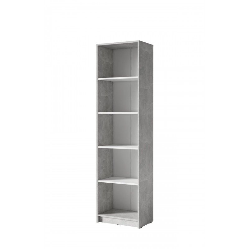 Image of Boekenkast Dakota - Beton/Eik - 50x187x34cm. U kiest voor een smaakvolle bibliotheek met moderne uitstraling. De lichte kleuren in deze kast z...