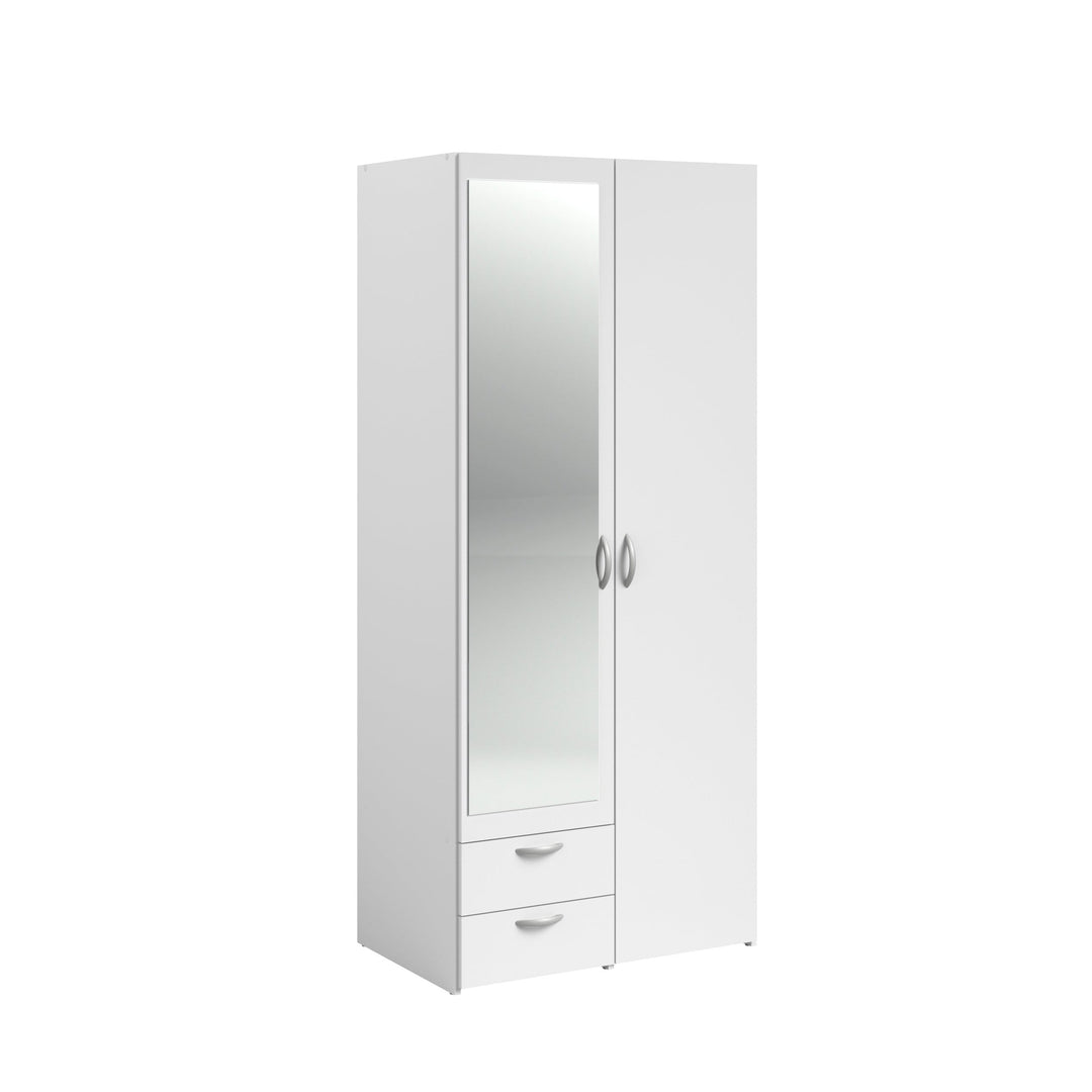 PST - Armoire Daily - 2 Portes Battantes - Blanc - 80x185x51cm