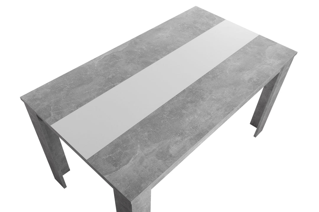 Image of FIN - Eettafel Niklas - Beton/Wit - 138x80x74cm. Nu in de aanbieding deze eetkamertafel met beton stuctuur. Deze mooie tafel laat u de keuze of u ...