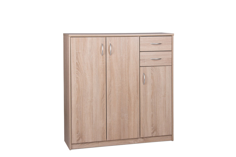 Image of FIN - Commode Kiel 1 - Eik - 109x111x35cm. Voorzien van 5 legplanken en stevige handva...