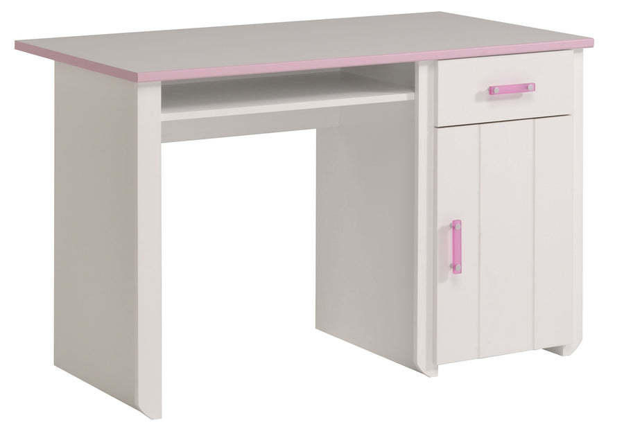 Image of Bureau Biotiful - Wit/Roze - 121x77x65cm. Girly bureau voorzien van mooie doorschijne...