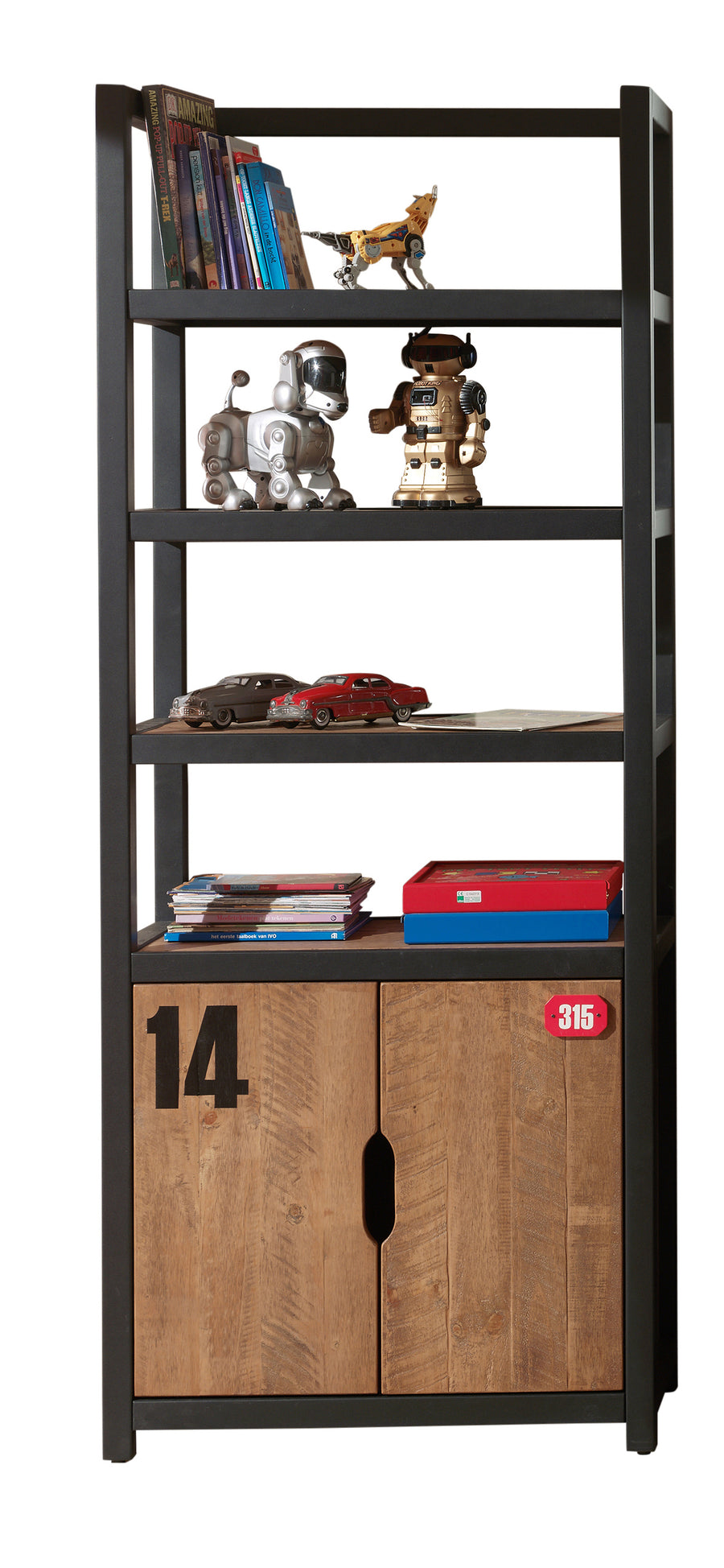 Vipack - Boekenkast Alex - AXBI2219 - Natuur - 800x2000x400cm