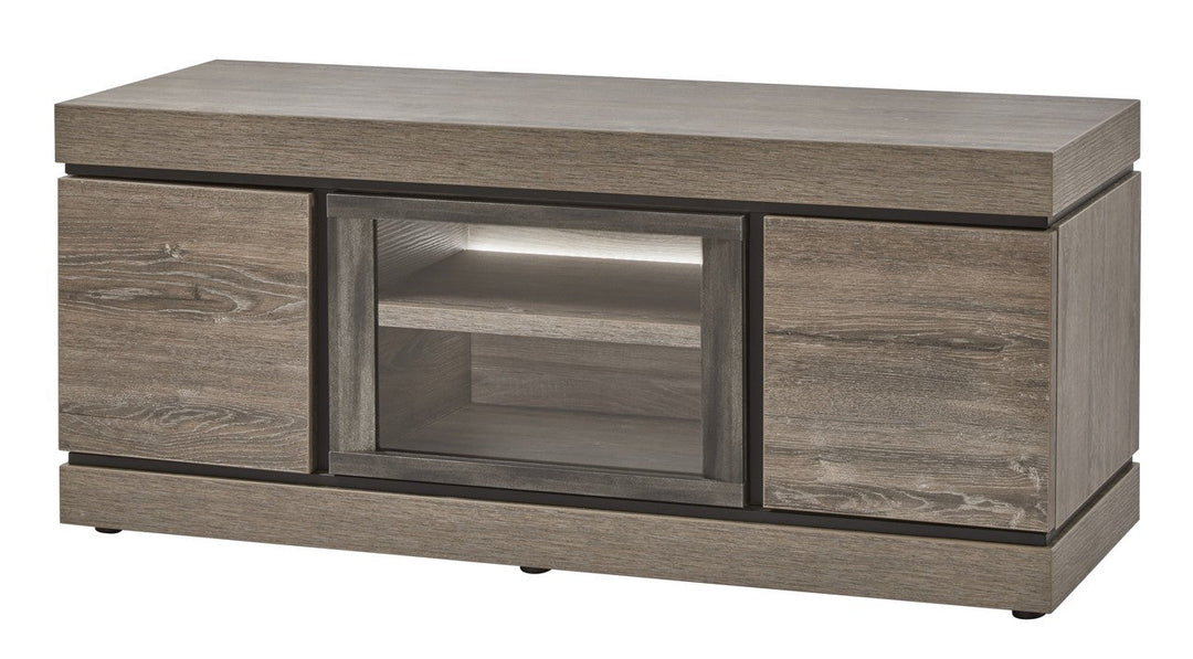 Evan - TV-Meubel Belluno - TV1 - K538 - Millenium eik donker bruin/Imitatie staal - 137x59x50cm