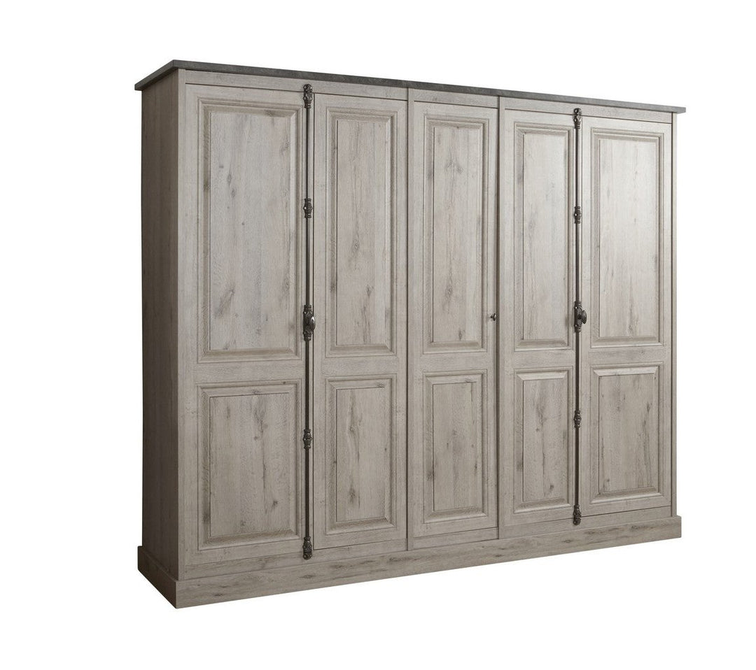 Meubar - Armoire Calcutta - 4 Portes Tournantes - Miroir - 212x213x61 cm