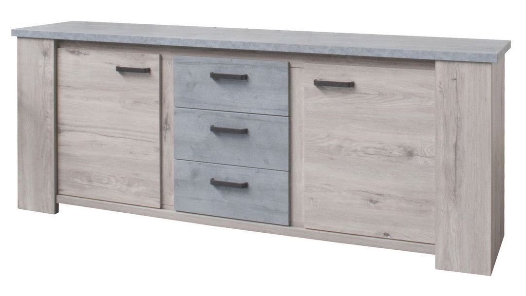 Meubar - Dressoir Courtrai  - DR7 - K540B - Millenium eik licht grijs  - 226x86x50cm