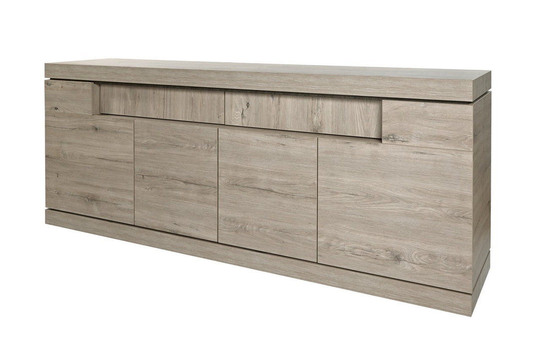 Evan - Dressoir Etna - DR2 - K542 - Millenium eik licht grijs/Marmer - 223x90x50cm