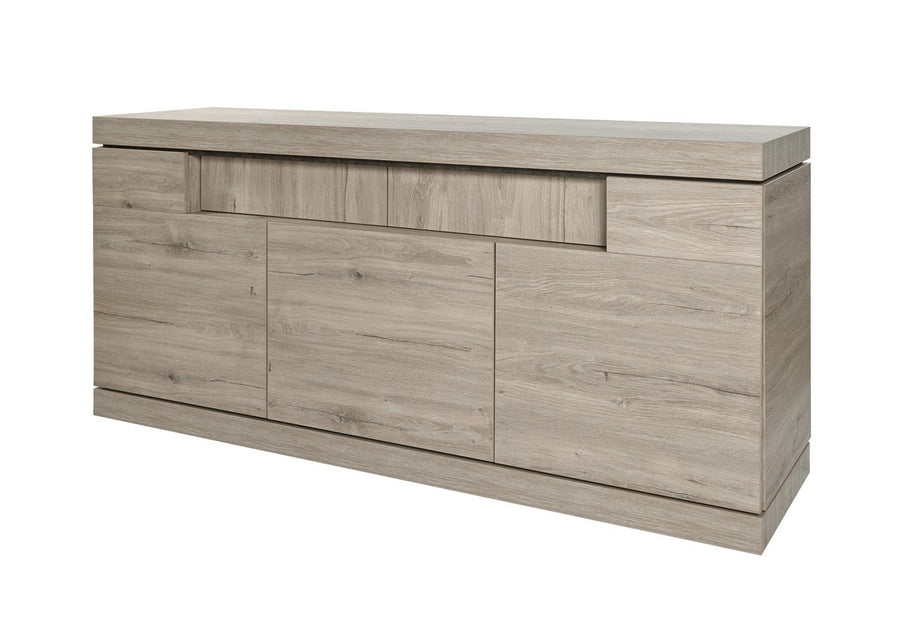 Evan - Dressoir Etna - DR3 - K542 - Millenium eik licht grijs/Marmer - 182x90x50cm