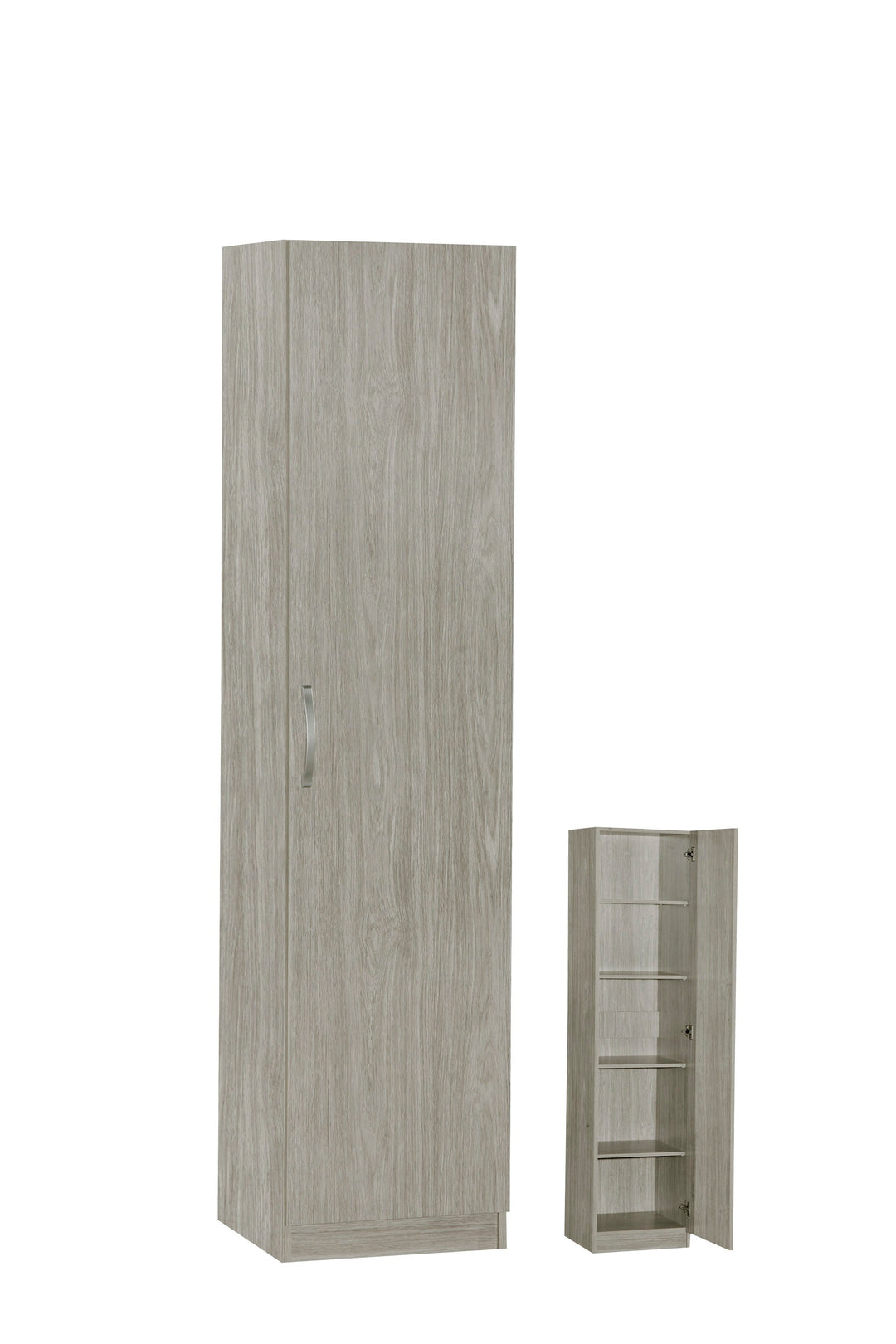 TYC - Armoire - Placard de rangement Eden - 1 porte tournante - Chêne Gris - 40x180x40cm