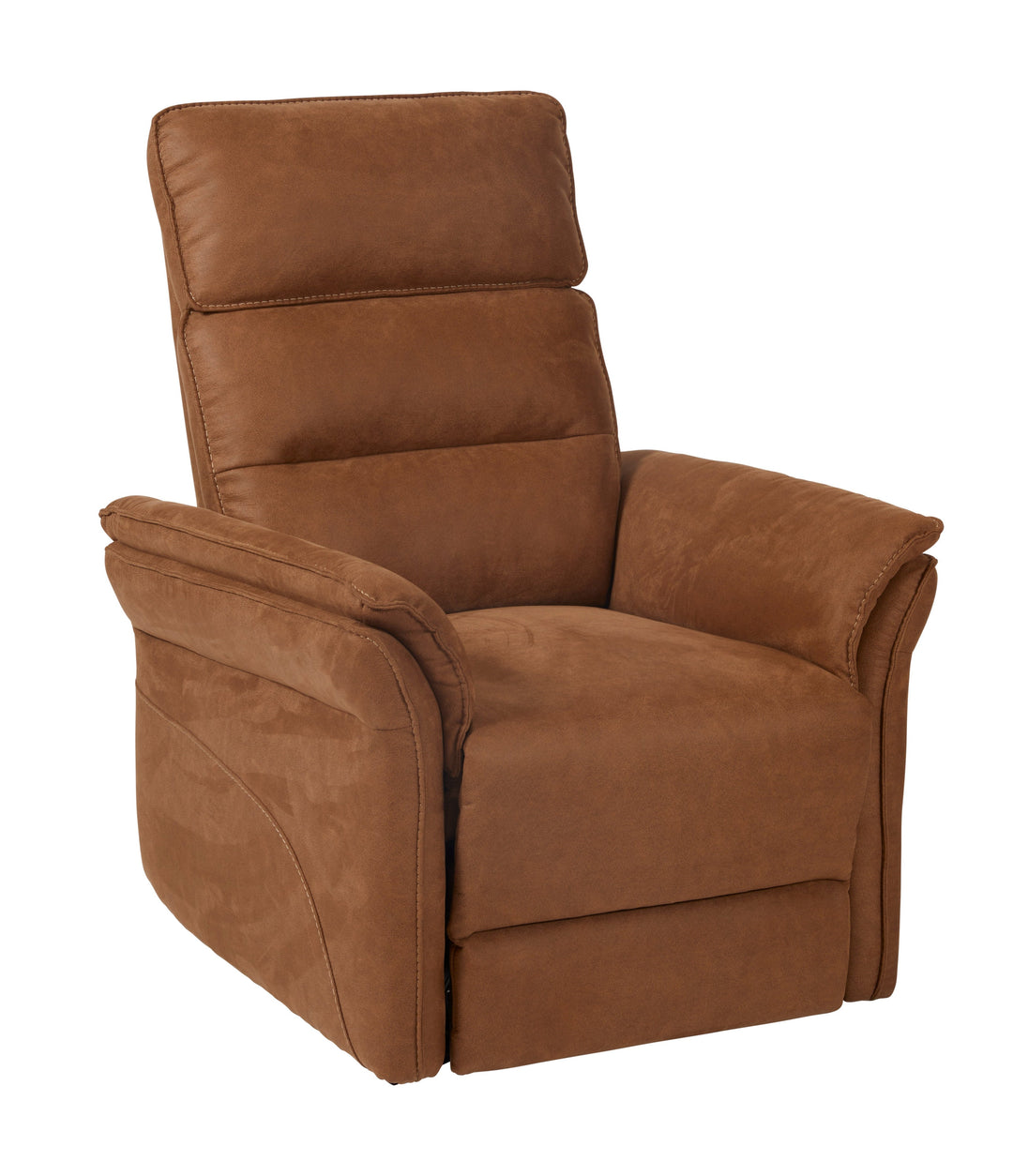 GBO – Fauteuil de relaxation Mandelieu – Tissu Cognac - 75x92xh105 cm