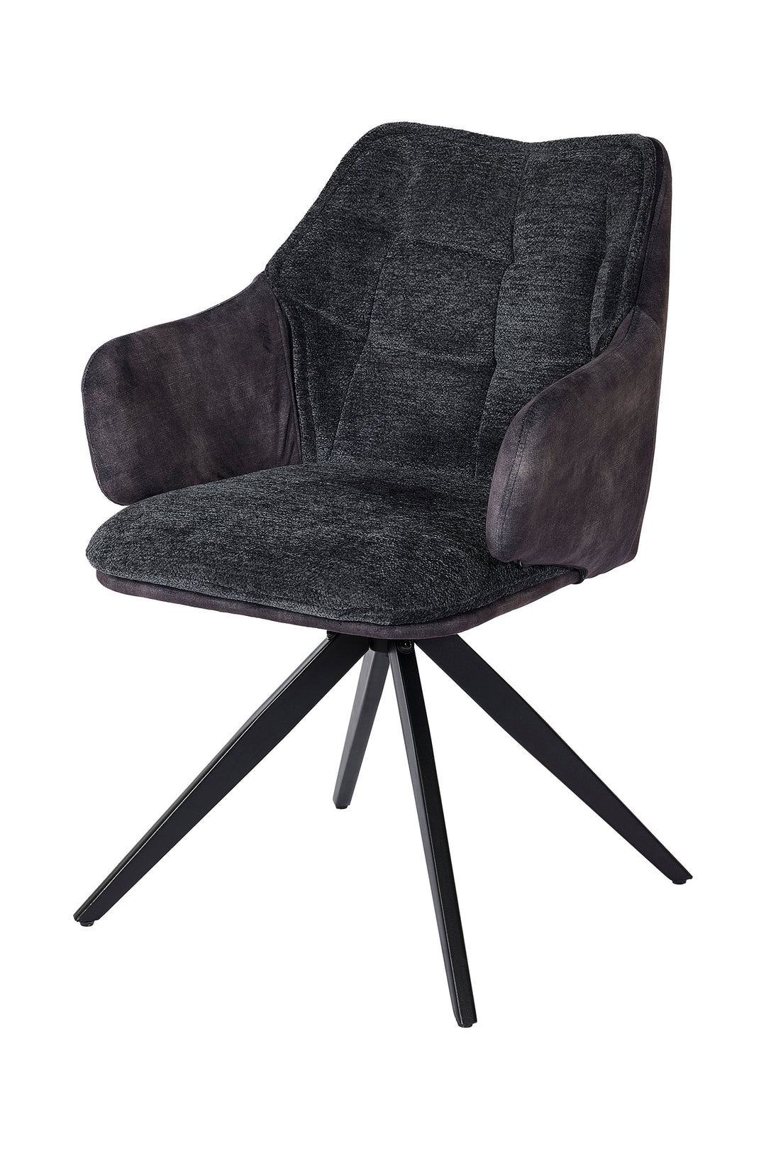 GBO - Chaise de salle à manger ST2306-2 - Tissu - Gris foncé - 54x38x50cm