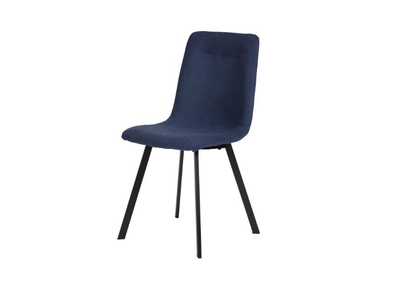 GBO - Chaise de salle à manger ST2307-4 - Tissu - Bleu - 43x43x46cm