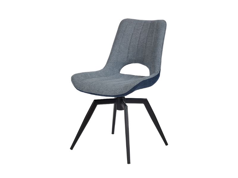 GBO - Chaise de salle à manger ST2311-2 - Tissu - Bleu clair - 46x41x50cm