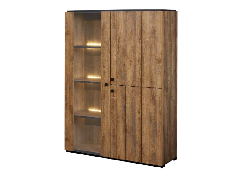 GBO - Vitrine Sharon - Denver oak - 124x180x48cm