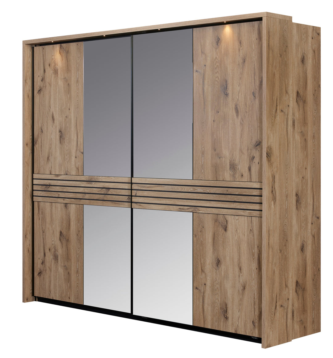 GBO - Armoire 2 portes coulissantes Tanya - Chêne Canyon - 280x220x70cm