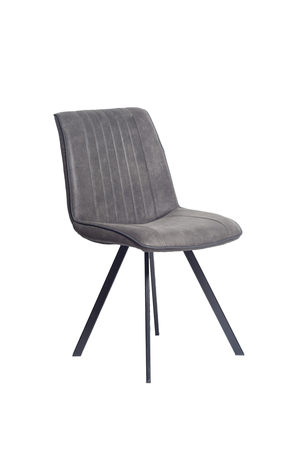 2BM- Chaise Henri - Anthracite - Microfibre - Tissu - 46x83x60cm