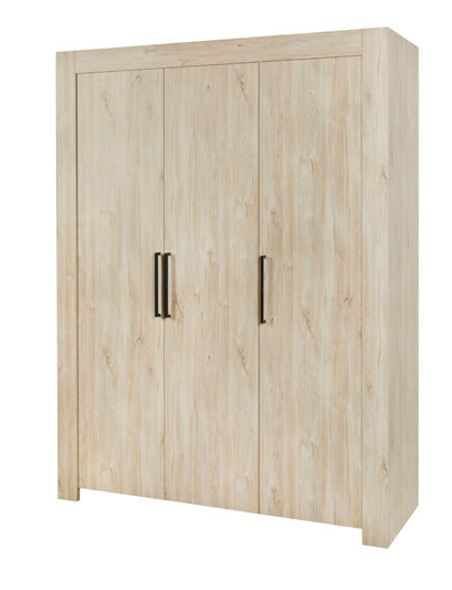 GBO - Kleerkast 3 draaideuren Ivy - Beach Oak - 165x59,55x220cm