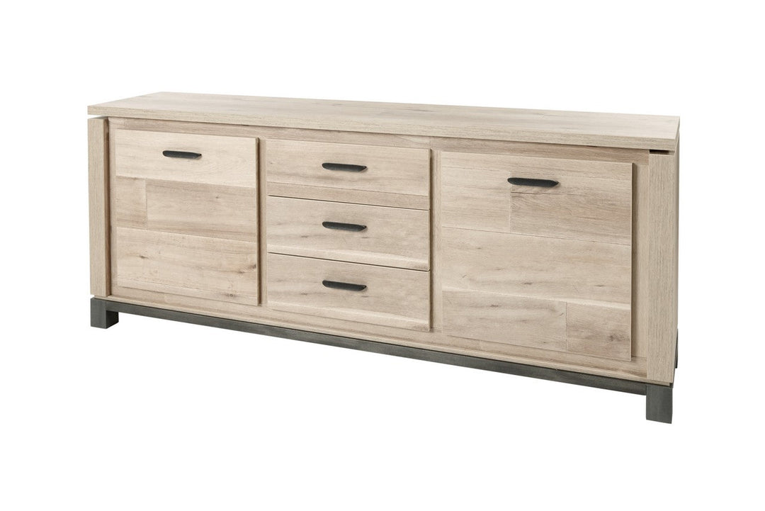 Meubar - Dressoir Jan  - DR6 - K497 - Oude eik/imitatie staal  - 222x92x50cm