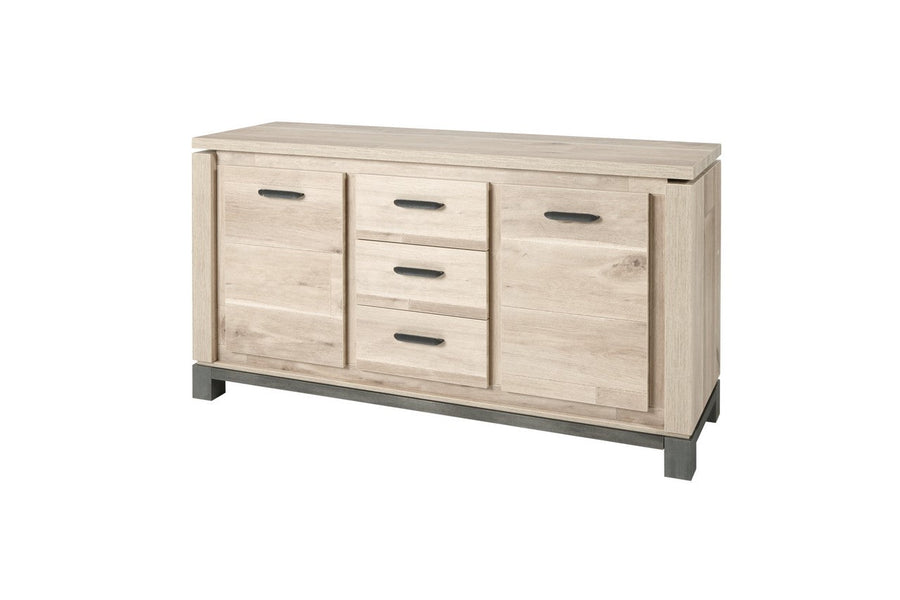 Meubar - Dressoir Jan  - DR9 - K497 - Oude eik/imitatie staal  - 167x92x50cm