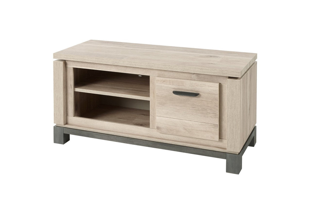 Meubar - TV-meubel  Jan  - TV6 - K497 - Oude eik/imitatie staal  - 130x62x50cm