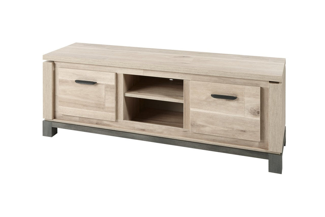 Meubar - TV-meubel  Jan  - TV7 - K497 - Oude eik/imitatie staal  - 167x62x50cm