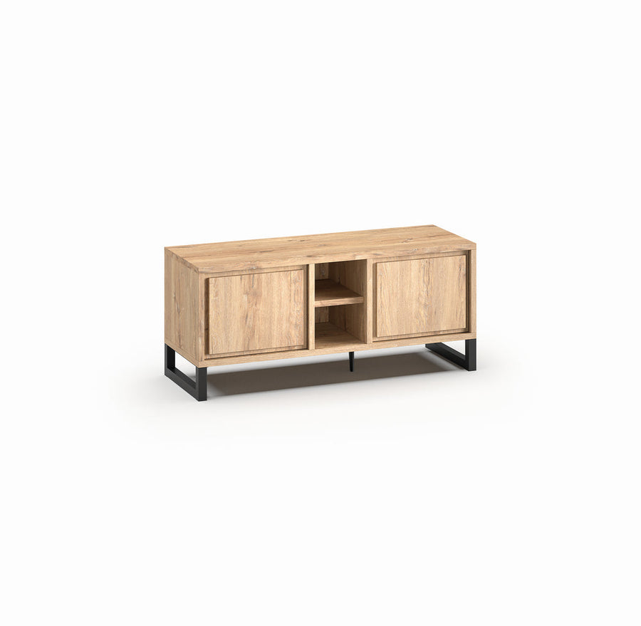 Meubar - TV-meubel  Kano  - LB9 - K545BL - Millenium oak nature/Elegant black - 138x59x49cm