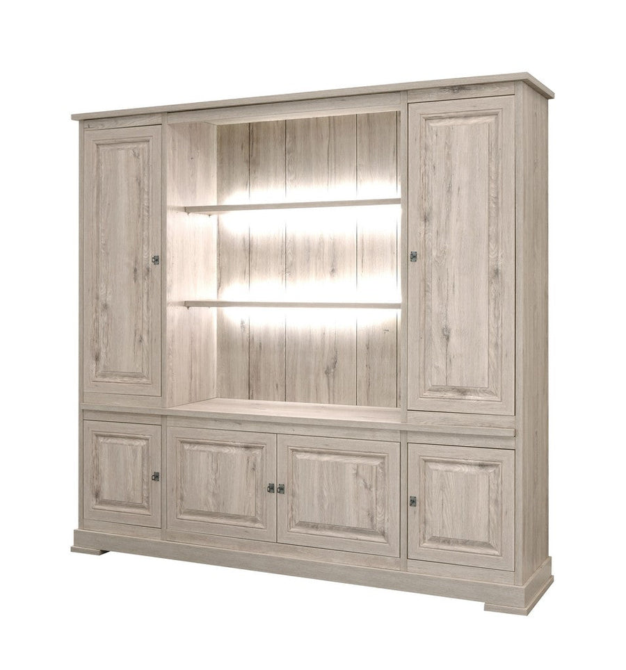 Meubar - Bibliotheek  Kent - WB7 - K540 - Millenium oak light  - 222x211x50cm