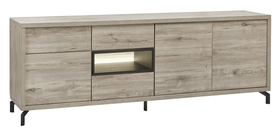 Meubar – Buffet Kwadro – DR6 – Coloris bois naturel - 243 x 85 x 50 cm