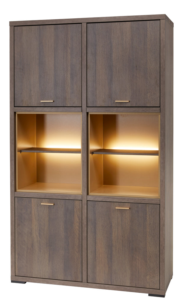 Evan - Barkast Livia - BAR1 - K676 - Gouden eik/Goud - 123x208x50cm