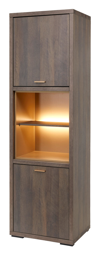 Evan - Kolomkast Livia - KB1 - K676 - Gouden eik/Goud - 63x208x50cm