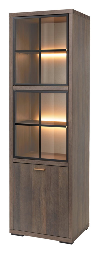 Evan - Kolomkast Livia - KV1L - K676 - Gouden eik/Goud - 63x208x50cm