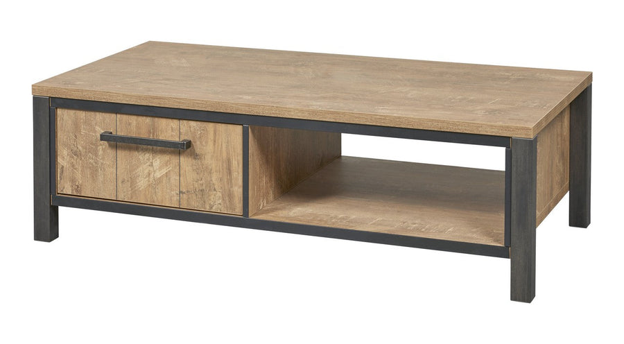 Meubar - Salontafel  Lovina - T13 - K661 - Oranje Teakhout/Zwart - 135x42x68cm