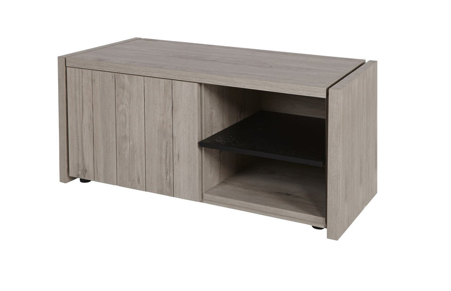 Evan - TV-Meubel Lucca - TV1 - K541 - Millenium eik licht grijs/Zwart - 140x54x50cm