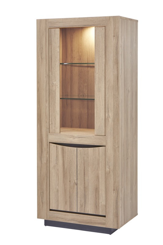 GBO - Kolonvitrine Nelson  - French oak - 77x180x48cm