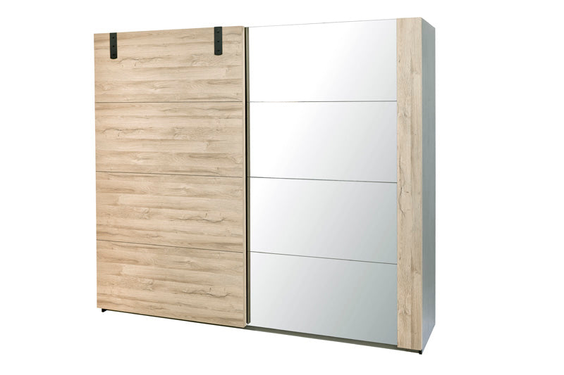 GBO - Armoire 2 portes coulissantes Nora - Chêne Français - 245x215x68cm