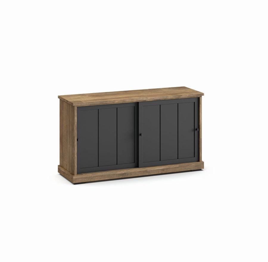 Evan - Dressoir Patio - DR3 - K674 - Oude teak/Zwart - 159x88x50cm