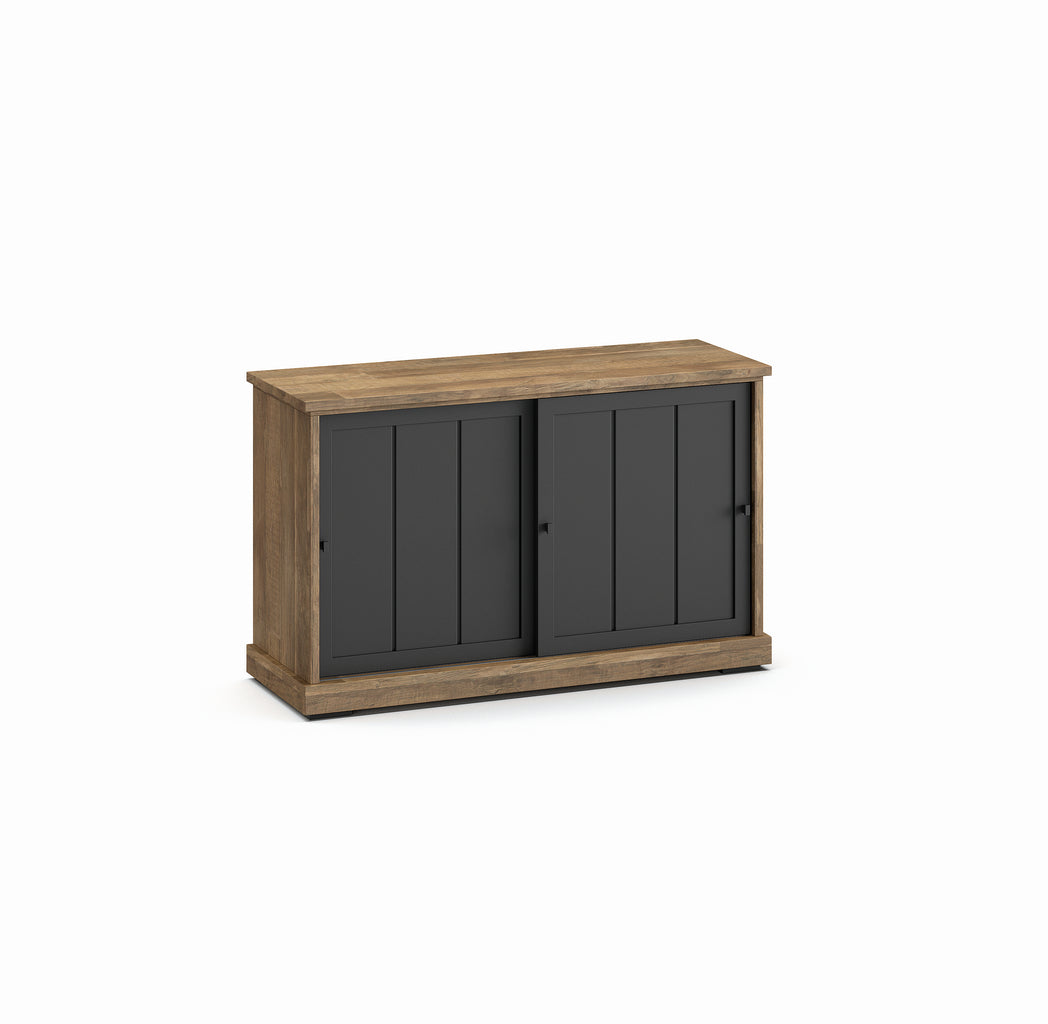 Evan - Dressoir Patio - DR4 - K674 - Oude teak/Zwart - 143x88x50cm