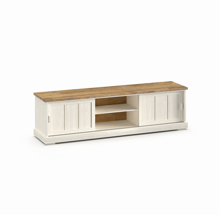 Evan - TV-Meubel Patio - LB2 - K674 - Oude teak/Zwart - 209x59x50cm