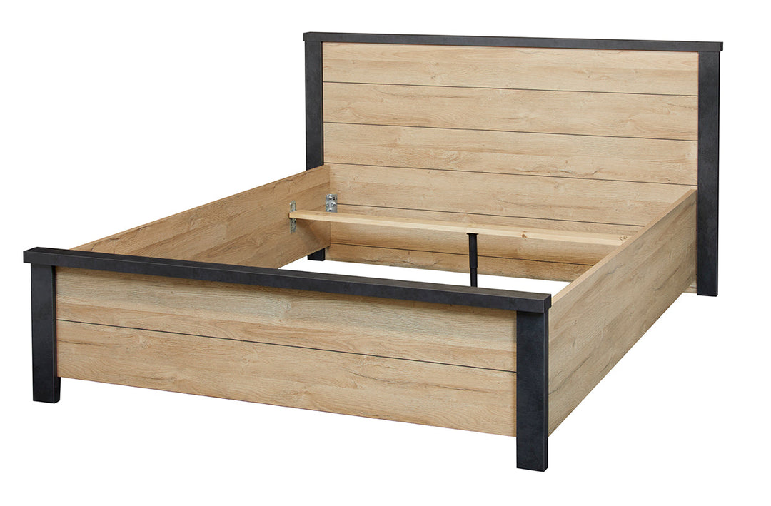 GBO - Tweepersoonbed Phaedra - French oak/ Nox  - 160x103x200cm