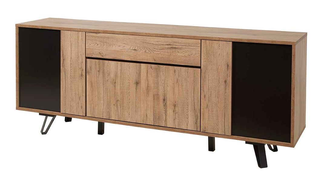 GBO - Dressoir Phenix - Scarlet oak/ Black - 220x89x50cm