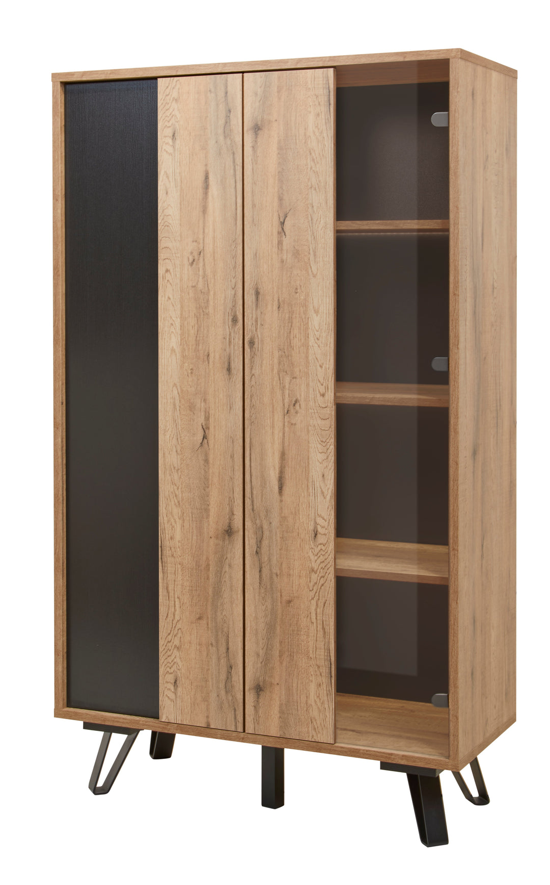 GBO - Vitrine Phenix - Scarlet oak/ Black - 101x173x45cm