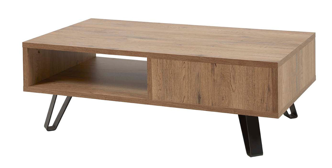 GBO - Table basse Phenix - Bois écarlate/ Noir - 110x60x38cm