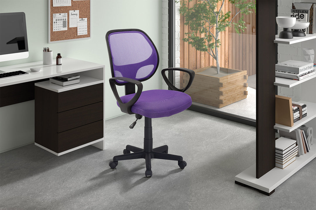 Rousseau - Chaise de bureau Hippa - Violet - 86-98x58x53 cm