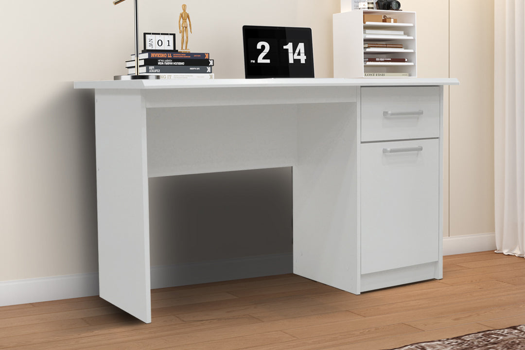 Rousseau - Bureau Milou 1 lade 1 deur Wit - 75x121x60 cm