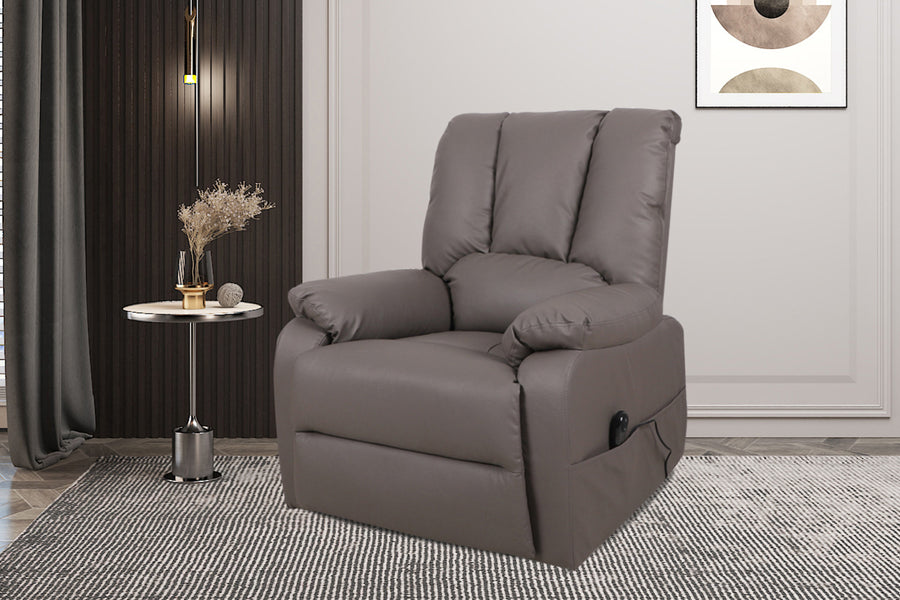 Rousseau - Electrische Relax met lift Osaka PU Taupe - 165x86x94 cm