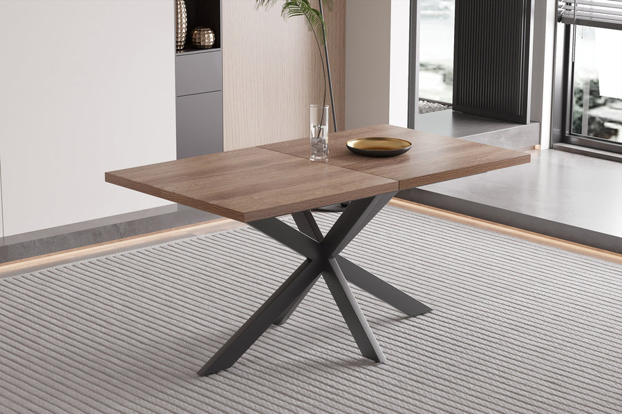 Rousseau - Uitschuifbare tafel Kos 160-200 cm Donkerbruin - 76x200x90 cm