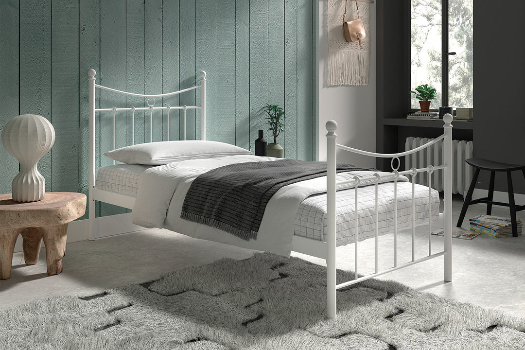 Rousseau - Bed Sacha 90x200 met lattenbodem Wit - 86x92x208 cm