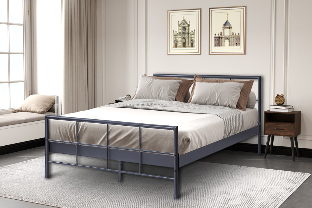 Rousseau - Bed Davy 140x200 Metaal Donkergrijs - 90x148x215 cm