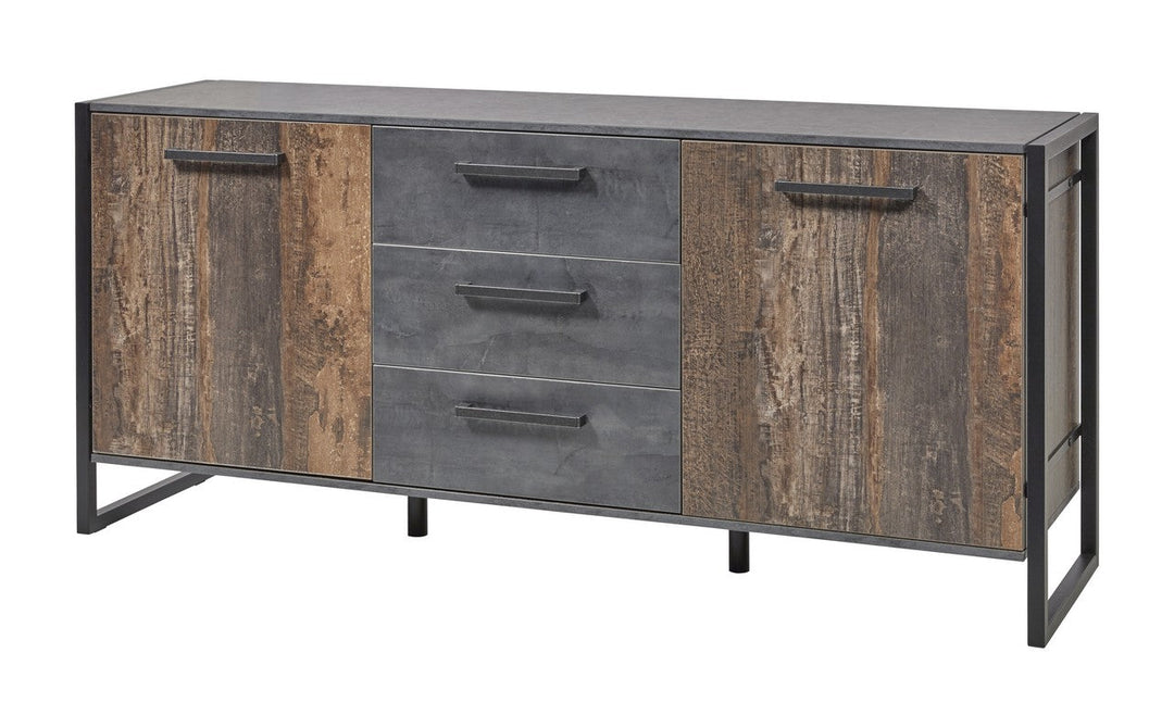 Meubar - Dressoir Samir - DR8 - K646 - Donker scheepshout/Grijs - 192x87x50cm