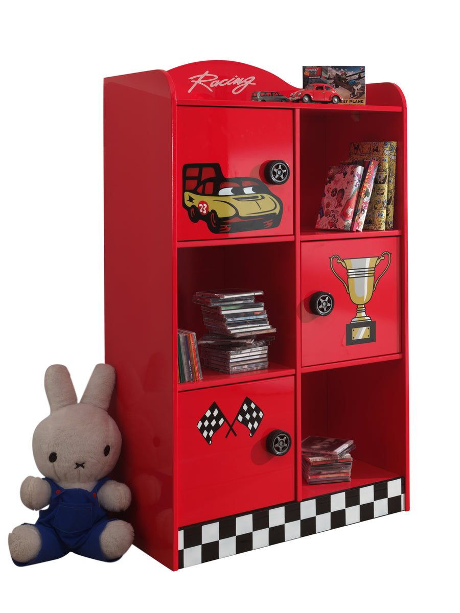 Vipack - Boekenkast Auto - SCBI120R - Rood - 760x1335x420cm