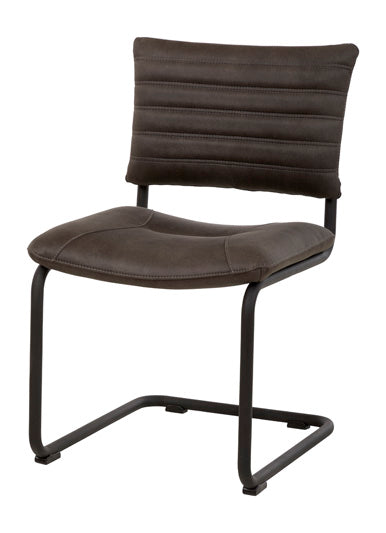 GBO - Chaise de salle à manger ST2006 - Tissu - Anthracite - 53x38x54cm